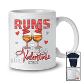 Personalized Rums Are My Valentine; Amazing Plaid Custom Name Couple Rum; Drinking Drunker T-Shirt