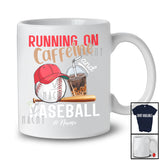 Personalized Running On Caffeine And Baseball; Joyful Custom Name Coffee Baseball Player T-Shirt