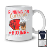 Personalized Running On Caffeine And Boxing; Joyful Custom Name Coffee Boxing Player T-Shirt