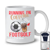 Personalized Running On Caffeine And Footgolf; Joyful Custom Name Coffee Footgolf Player T-Shirt