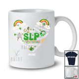Personalized SLP; Amazing St. Patrick's Day Rainbow Shamrock Heart Shape; Custom Name SLP T-Shirt