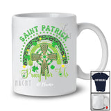 Personalized Saint Patrick Pray for Us; Amazing St. Patrick's Day Leopard Rainbow; Custom Name Family T-Shirt