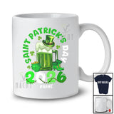 Personalized Saint Patrick's Day 2026; Lovely Leprechaun Beer Glasses; Custom Name Drinking T-Shirt