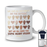 Personalized Same Heart Inside; Amazing Black History Month Hearts; Custom Name Afro African T-Shirt