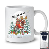 Personalized Santa Bearded Dragon Riding Donkey; Lovely Christmas Tree Custom Name Farmer T-Shirt