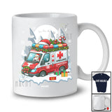 Personalized Santa Driving Ambulance; Merry Christmas Custom Name Ambulance Driver; Family T-Shirt