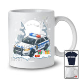 Personalized Santa Driving Police Car; Merry Christmas Custom Name Police Car Driver; Family T-Shirt