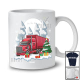 Personalized Santa Driving Truck; Merry Christmas Custom Name Truck Driver; Family T-Shirt