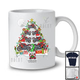 Personalized Santa Elf Motorbike Christmas Tree; Awesome X-mas Custom Name Biker; Gnome T-Shirt
