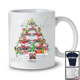 Personalized Santa Elf Motorcycle Christmas Tree; Awesome X-mas Custom Name Biker; Gnome T-Shirt