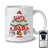 Personalized Santa Is Promoting Me To Dad; Merry Christmas Santa Tree; Custom Name Family T-Shirt