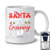 Personalized Santa Is Promoting Me To Granny; Awesome Christmas Pregnancy; Custom Name Family T-Shirt