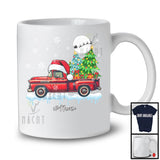 Personalized Santa Pickup Truck Carrying X-mas Tree; Awesome Christmas Custom Name Driver T-Shirt