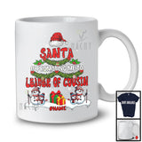 Personalized Santa Promoting Me To Leader Of Cousin; Merry Christmas Tree; Custom Name Family T-Shirt