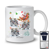 Personalized Santa Riding Reindeer Zebra Sleigh; Awesome Christmas Moon; Animal Family T-Shirt