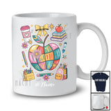 Personalized School Tools Apple Fruit; Adorable Back To School Custom Name Students Teacher T-Shirt