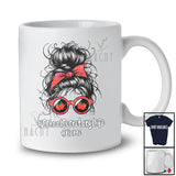 Personalized SchoolSecretarylife; Proud Mother's Day Custom Name School Secretary Messy Bun Hair T-Shirt