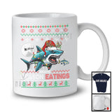 Personalized Season Eatings; Amazing Christmas Santa Reindeer Shark; Custom Name Sweater T-Shirt