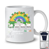 Personalized Seasons of Ireland; Humorous St. Patrick's Day Custom Name Sheep Raining; Rainbow T-Shirt