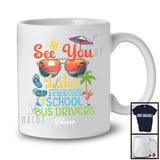 Personalized See You School Bus Drivers, Cute Summer Vacation Custom Name, Beach Sunglasses T-Shirt