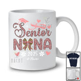 Personalized Senior Nana 2025; Amusing Mother's Day Pink Leopard; Custom Name Graduate T-Shirt