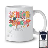 Personalized Senior Nana; Colorful Graduation Mother's Day Flowers; Custom Name Graduate Family T-Shirt