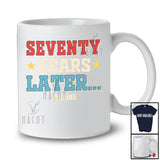 Personalized Seventy Years Later; Joyful 70th Birthday Party Vintage; Custom Name Men Family T-Shirt