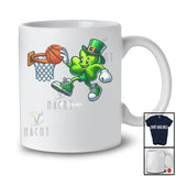 Personalized Shamrock Playing Basketball; Amusing St. Patrick's Day Irish; Custom Name Sport Player T-Shirt