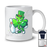 Personalized Shamrock Playing Bowling; Amusing St. Patrick's Day Irish; Custom Name Sport Player T-Shirt