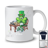 Personalized Shamrock Playing Chess; Amusing St. Patrick's Day Irish; Custom Name Sport Player T-Shirt