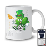 Personalized Shamrock Playing Footgolf; Amusing St. Patrick's Day Irish; Custom Name Sport Player T-Shirt