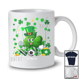 Personalized Shamrock Playing Soccer; Amazing St. Patrick's Day Custom Name Sport Player T-Shirt