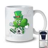 Personalized Shamrock Playing Soccer; Amusing St. Patrick's Day Irish; Custom Name Sport Player T-Shirt