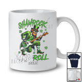 Personalized Shamrock and Roll; Cheerful St. Patrick's Day Custom Name Leprechaun Guitar T-Shirt