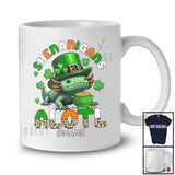 Personalized Shenanigans Alotl; Adorable St. Patrick's Day Custom Name Axolotl Leprechaun T-Shirt