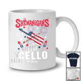 Personalized Shenanigans And Cello; Lovely 4th Of July Custom Name Cello Player; Patriotic T-Shirt