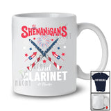 Personalized Shenanigans And Clarinet; Lovely 4th Of July Custom Name Clarinet Player; Patriotic T-Shirt