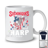 Personalized Shenanigans And Harp; Lovely 4th Of July Custom Name Harp Player; Patriotic T-Shirt