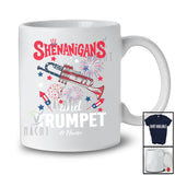 Personalized Shenanigans And Trumpet; Lovely 4th Of July Custom Name Trumpet Player; Patriotic T-Shirt