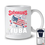 Personalized Shenanigans And Tuba; Lovely 4th Of July Custom Name Tuba Player; Patriotic T-Shirt