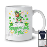 Personalized Shenanigans Begin; Joyful St. Patrick's Day Custom Name Hawaii Leprechaun Dabbing T-Shirt