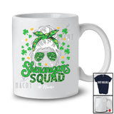 Personalized Shenanigans Squad; Fantastic St. Patrick's Day Custom Name Messy Bun Hair; Shamrock T-Shirt