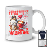 Personalized Shetland Sheepdog Coffee For Valentine; Lovely Custom Name Single; Animal T-Shirt