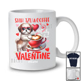 Personalized Shih Tzu And Coffee Only For Valentine; Lovely Custom Name Single; Animal T-Shirt