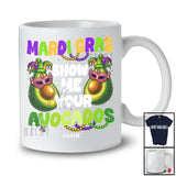 Personalized Show Me Your Avocados; Humorous Mardi Gras Beads Fruit; Custom Name Parades T-Shirt