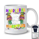 Personalized Show Me Your Pineapples; Humorous Mardi Gras Beads Fruit; Custom Name Parades T-Shirt
