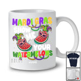 Personalized Show Me Your Watermelons; Humorous Mardi Gras Beads Fruit; Custom Name Parades T-Shirt