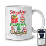 Personalized Singular Plural; Adorable Christmas Four Gnomes; Custom Name Grammar Teacher T-Shirt