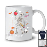 Personalized Skeleton Teacher; Horror Halloween Custom Name Teacher Squad Job Proud Family T-Shirt