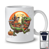 Personalized Sloth Riding T-Rex Zombie; Horror Halloween Custom Name Dinosaur Lover T-Shirt